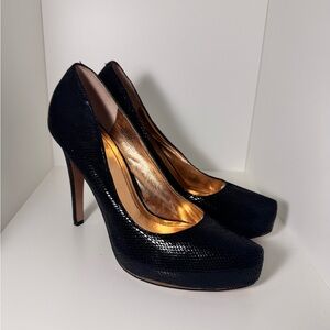 BCBG Black Textured Heels
